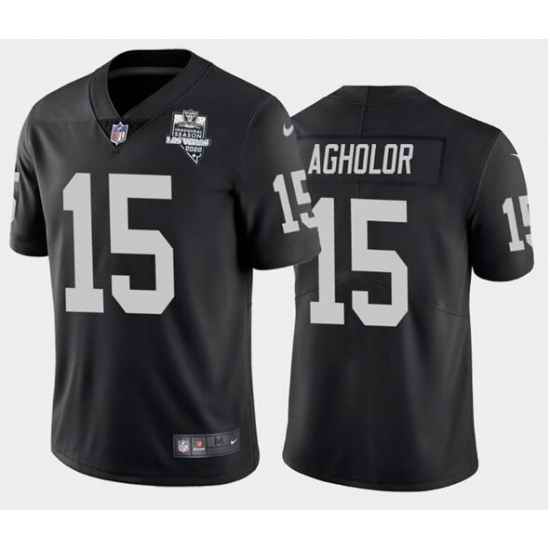 Men's Oakland Raiders Black #15 Nelson Agholor 2020 Inaugural Season Vapor Limited Stitched NFL Jersey